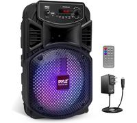 Pyle Portable Bluetooth Party Speaker, 300W Indoor & Outdoor PA Speaker with Re