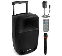 Pyle Portable Bluetooth Speaker, 1000W Karaoke Sound Speaker with UHF Wireless Microphone, Remote Control and Built-in Rechargeable Battery, MP3/USB/SD, LED Battery Indicator Lights