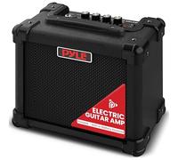 Pyle Portable Electric Guitar Amp, Battery or Wall Powered 10W Mini Amplifier with 5" High Definition Speaker, Distortion, Headphone Out, Carry Strap