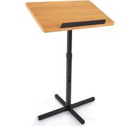 Pyle Portable Floor Lectern Podium Stand-Height Adjustable Steady Standing Design Teacher Speaker Lecture Classroom Presentation Stand, Laptop Computer Book Holder w/Slanted Top Shelf PLCTND44,Black