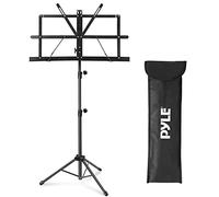 Pyle Portable Holder-Sturdy and Adjustable Height Tripod Base Metal Music Stand, Lightweight & Compact for Storage or Travel with Carrying Bag, Foldable & Retractable ACCPDRMKIT20