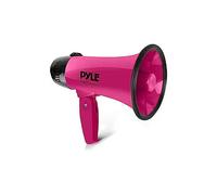 Pyle Portable Megaphone Speaker Siren Bullhorn, Compact & Battery Operated with 20 Watt Power, Pink