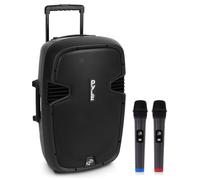 Pyle Portable PA System, Powerful Bluetooth Speaker with 2 Wireless Mi