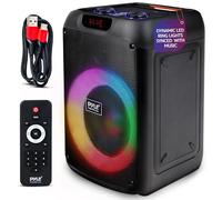Pyle Portable Wireless PA Speaker, Bluetooth Party System, TWS, 100W | Rechargeable battery plays up to 8 hours | Perfect for outdoor events and gatherings | Switch between radio, USB or mic input