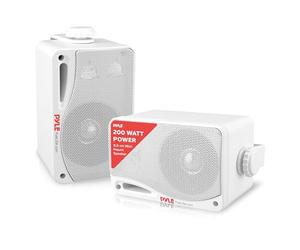 Pyle Portable Wireless Speaker - Bluetooth Speaker - Set of two, Waterproof 3-Way Active Passive HIFI Speakers, Wireless Ceiling Mound Dual Speakers System, w/Heavy robust grille, Indoor/Outdoor Use