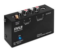 PYLE Pp555 Ultra Compact Phono Turntable Pre-Amplifier With 9V Battery Compartment To Mini Phono Preamp