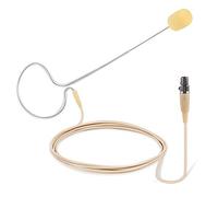 Pyle Headset Microphone - On-Ear Headset Mic with Omnidirectional Condenser, 1.2m Cable, Windscreen, Secure Fit for Presentations, Stage, Theatre & Fitness Instructors, Skin Tone