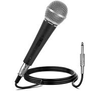 Pyle Professional Dynamic Vocal Microphone - Cardioid Unidirectional Handheld Mic with On/Off Switch, 15ft XLR to 1/4” Cable Included - Karaoke, DJ Sets, Stage Performances & Public Speaking