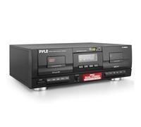 Pyle PT659DU Dual Stereo Cassette Deck with Tape USB to MP3 Converter