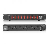 Pyle Rack Mount Power Strip, 6 Outlet PDU, 1U 13A Surge Protected Extension Lead for Server Rack, Studio, Home and Office