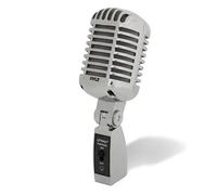 Pyle Retro Dynamic Microphone, Classic Vintage Style Vocal Microphones, Cardioid XLR Mic, Universal Stand Compatible, Wired Radio Mics, for Live Performance, Studio Recording, Podcast, Karaoke