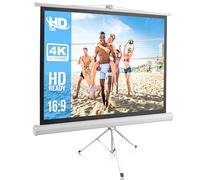 Pyle Screen with Tripod 50 Inch - Portable & Foldable Projector Screen, Height Adjustable 63-122 cm, Ideal for Home Cinema, School, Meeting, Conference & Outdoor Use