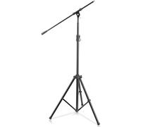 Pyle Tripod Microphone Stand, Heavy Duty Mic Stand with Stable Tripod Base, Height Adjustable with Extendable Telescoping Boom Arm 75 cm - Clutch in T-Bar Adjustment Point