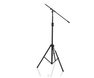 Pyle Tripod Microphone Stand, Heavy Duty Mic Stand with Stable Tripod Base, Height Adjustable with Extendable Telescoping Boom Arm 75 cm - Clutch in T-Bar Adjustment Point