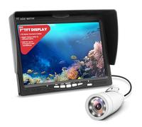 Pyle Underwater Fishing Camera Live Rifle Scope Deep Fishing Line Fish Finder Go Fish Ice Depth Video Camera for Boats 7 Inch Portable LCD Monitor IP68 Waterproof Included