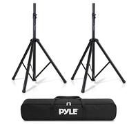 Pyle Universal Dual PA DJ Tripod 2 Speaker Stand Kit With Adjustable Height & Storage Bag Constructed with Heavy Duty Durable Steel and Lightweight for Easy Mobility Safety PIN Screw Locks