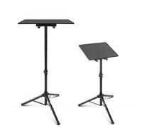 Pyle Universal Laptop Projector Tripod Stand - Computer, Book, DJ Equipment Holder Mount Height Adjustable Up to 35 Inches w/ 14'' x 11'' Plate Size - Perfect for Stage or Studio Use