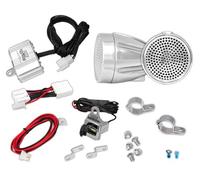 Pyle Upgraded 2018 Motorcycle Two 2.25 Speakers, 300 Watt, All-Terrain, Weatherproof Speaker and Amplifier Sound System, Handlebar Mount, AUX, Stereo for ATV, Snowmobile, Boat, Jetski - AZPLMCA60