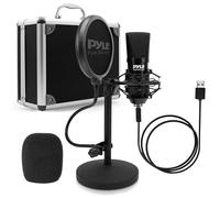 Pyle USB Condenser Microphone Kit - PC Gaming Mic with Pop Filter, Stand, and Case, Plug & Play USB Microphone for Streaming, Podcasting, Recording, YouTube & Desktop Use