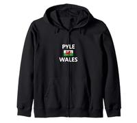 Pyle Wales Welsh Flag City Zip Hoodie