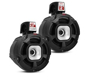 Pyle Waterproof Speakers Setup, 6.5" Outdoor Speaker Pair with 1300 W Power, UTV Sound for Off-Road Use, Marine Setup for Boats, Wired Audio System for ATV and All-Terrain Entertainment