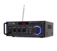Pyle Wireless Bluetooth Stereo Power Amplifier - 200W Dual Channel Sound Audio Stereo Receiver System w/RCA, USB, SD, MIC IN, FM Radio, For Home Thea