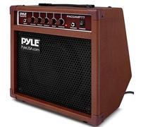 PyleUsa Acoustic Electric Guitar Amplifier, 15 Watt Portable Mini Amp with Chorus, Volume, Bass, Middle, and Treble Knobs, Headphone Output, Small 8 Inch Speaker for Practice and Portability