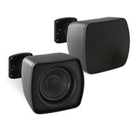 PyleUsa Mini Satellite Speaker - 3'' Surface-Mount Satellite Loudspeaker System for Subwoofer (Pair), Use for Subwoofer-Satellite Loudspeaker System, Stylish, Minimalistic Design PD4STP,Black
