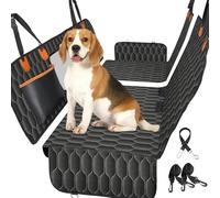 Pylimaius Dog Car Seat Cover with Mesh Window and Storage Pocket Waterproof & Scratchproof Nonslip Polyester & TPU Backseat Protector Liner Hammock Universal Fit for Cars, SUVs, Trucks