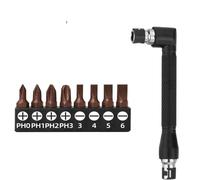 PYLOHWIT Double Headed L-Shaped Socket Wrench Extension Handle Screwdriver 1/4'' Hex Shank 90 Degree Right Angle Screwdriver Adapter(D)