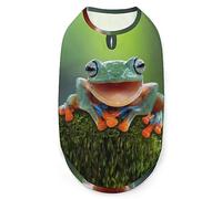 Pylon Blue Laughing Tree Frog Pets Shirt Vest Cute Dog Tank Top Soft Sleeveless T-Shirt for Puppy Kitty Cats S