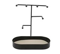Pyltha 3 Tier Jewelry Holder Stand, Thickened Iron Organizer, Black with Wide Stable Base - Durable Hand Welding, Perfect for Vanity and Desktop