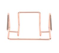 Pyltha Business Card Holder Iron, Multifunctional 5PCS Slick Finish Display Stand, Durable Office Accessory - Drop Proof Build, Large Capacity, Multi Use (Rosy Gold)