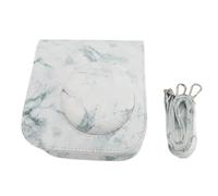 Pyltha Camera Sling Bag Dark Green Marble Pattern, PU Material, Adjustable Strap for Mini SE 7 + - Soft Touch, Scratch, Rain Protection, Stylish Gift