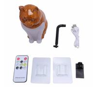 Pyltha Cat Night Light Rechargeable, 3 Color Stepless Dimable Touch Wall Lamp, Decorative Bedroom Lighting - Eye Friendly Glow, Sound Effects, Ideal for Living Room Ambience