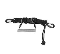 Pyltha Diving Lanyard with Quick Release, Coil Design, Steel Wire and Canvas - Secure Loss Proof Gear, Easy Access for Underwater Activities (Grey)