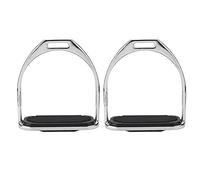 Pyltha Iron Plated Western Horse Stirrups with Rubber Pads, 120mm Wide Pair - Non - Slip Durable Design, Comfortable Ride for Equestrian Trail Use