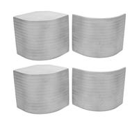 Pyltha Pontoon Corner Caps Aluminum for Rounded 90 Degree Corners Height 3-5 / 8in, Top 4-3 / 16in 4pcs - Durable Weatherproof Protection, Easy Installation for Pontoon Boats