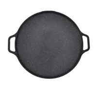 Pyltha Round Korean BBQ Grill Pan Aluminum Alloy Non Stick Coating 15.6 Inch Diameter - Fast Heating, Durable, Easy to Clean for Authentic Korean BBQ