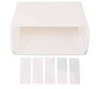 Pyltha Under Cabinet Hanging Storage Box, Plastic, 12.7 x 9.4 x 3.9 Inch, Hollow Bevel Design - Space Saving, Adhesive Mount, Multiuse for Kitchen and Bathroom
