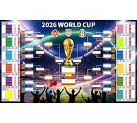 Pyltor 40x24 inches 2026 World Cup Schedule Poster，Predict Champion Poster,Tournament Wall chart for Soccer Fans Gifts Party Decorations (Color D)
