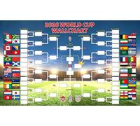Pyltor 40x24 inches 2026 World Cup Schedule Poster，Predict Champion Poster,Tournament Wall chart for Soccer Fans Gifts Party Decorations (Color C)