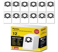 Pymin 12 pieces vacuum cleaner bag for Kärcher KNT4,WD4,WD5,WD6 | nonwoven filter bag KFI 487 for Kärcher MV 4,MV 5,MV 6,WD5P, WD6P Filter Bags Fleece Filter Bags 2863-006.0 Wet Suction Bag