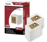 Pymin 16 Pack Replacement Dust Bags Compatible with Eufy L50 & L60 SES, L60 Hybrid SES Self Empty Station, 3.5L Dirt Disposal Bags for Haier H9+, Conga Home 10000, 8090 Ultra, 9090 AI Vacuum Cleaner