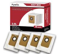Pymin 4 Pack Replacement Dust Bags Compatible with Eufy l50 l60 Series, Conga Home 10000, 8090 Ultra, 9090 AI, Haier H9+ Robtic Vacuum Cleaner,3.5L Self-Empty Station Dirt Disposal Bags