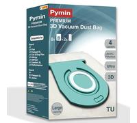 Pymin 8Pack TU/CO Vacuum Hoover Bags 4 Exhaust Filters for Guard L1/M1/S1 | Large capacity Bags HyClean Air Vacuum Cleaner Bags for Miele