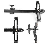 PYMUST Archery Recurve Bow Sight - T-Shape Adjustable Single Fiber Optical Pin Sight for Right Handed Hunting & Practice Range