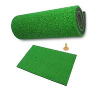 PYMUST Golf Practice Mat with Tee - Portable Mini Indoor Turf Training Pad for Home Use, Artificial Turf Golf Swing Hitting Mat for Skill Improvement, Ideal for Golfers of All Levels (50 * 80cm)