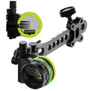 PYMUST S2 5 Pin Compound Bow Sight with Lens, Tool-Free 4-Way Micro Adjust, 0.019" Fibre Optic, Left/Right Hand Compatible, 4X/6X/8X Lens, Long & Short Sizes (Long, Sight+4xLens)