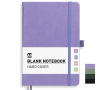 PYNEX A5 Blank Notebook Journal, Sketch Book for Women, Hardcover, 192 Pages, for Writing, Work, Study 14.5 x 21cm - Purple